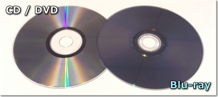 CD / DVD と Blu-ray